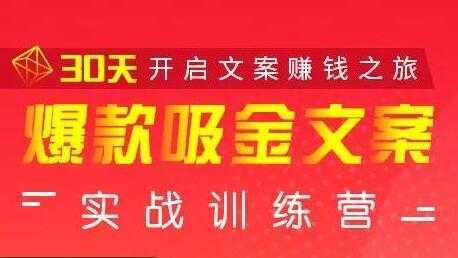 安顿文案写作《爆款吸金文案》实战训练营，30天开启文案赚钱之旅-全网VIP网赚项目资源网_会员赚钱大全_中创网_福缘网_冒泡网