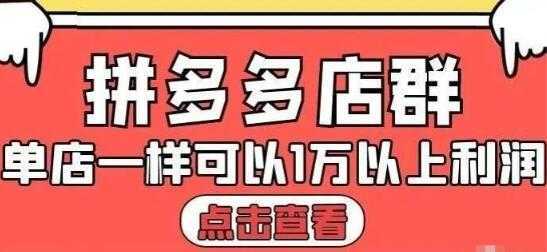 大凯电商《拼多多店群运营》单店一样可以产出1万5以上利润-全网VIP网赚项目资源网_会员赚钱大全_中创网_福缘网_冒泡网