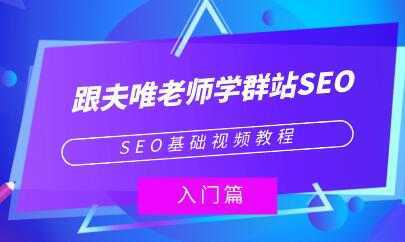 夫唯《群站seo优化教程视频》SEO基础视频教程-全网VIP网赚项目资源网_会员赚钱大全_中创网_福缘网_冒泡网