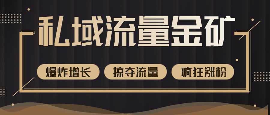 价值2200元私域流量的金矿，循环获取各大媒体精准流量，无限复制网红的精准流量！-全网VIP网赚项目资源网_会员赚钱大全_中创网_福缘网_冒泡网