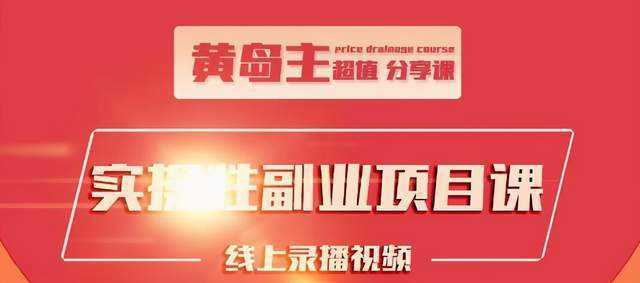 黄岛主实操性小红书副业项目，教你快速起号并出号，万粉单价1000左右-全网VIP网赚项目资源网_会员赚钱大全_中创网_福缘网_冒泡网