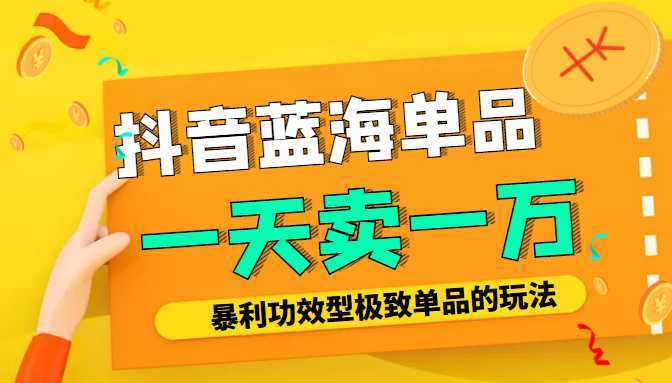 某公众号付费文章：抖音蓝海单品，一天卖一万！暴利功效型极致单品的玩法-全网VIP网赚项目资源网_会员赚钱大全_中创网_福缘网_冒泡网