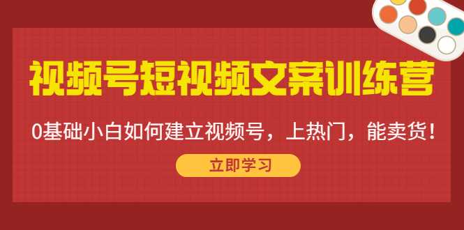 视频号短视频文案训练营：0基础小白如何建立视频号，上热门，能卖货！-全网VIP网赚项目资源网_会员赚钱大全_中创网_福缘网_冒泡网